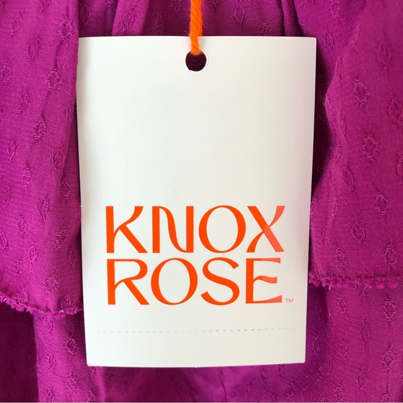 Knox Rose Blouse Top Balloon Long Sleeve Ruffle Size Large color Purple - Picture 7 of 7